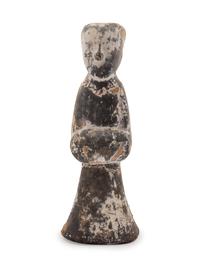 A Chinese Pottery Figure of a Female Attandant
