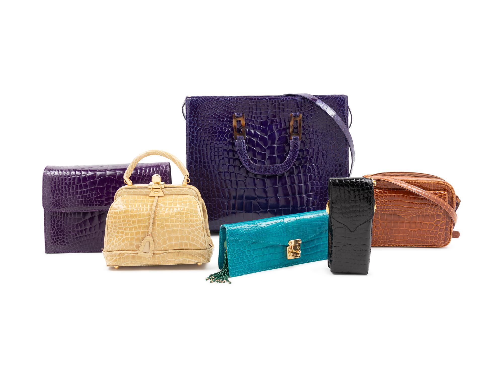 Six Lana Marks Alligator Bags, 1990-2010s