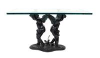 A Contemporary Bronze Figural Table Height 29 x width 55 x depth 32 inches. — SECOND HALF 20TH CENTURY