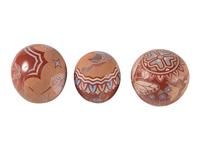 Trio of Miniature Sgraffito Pottery Seed Jars
