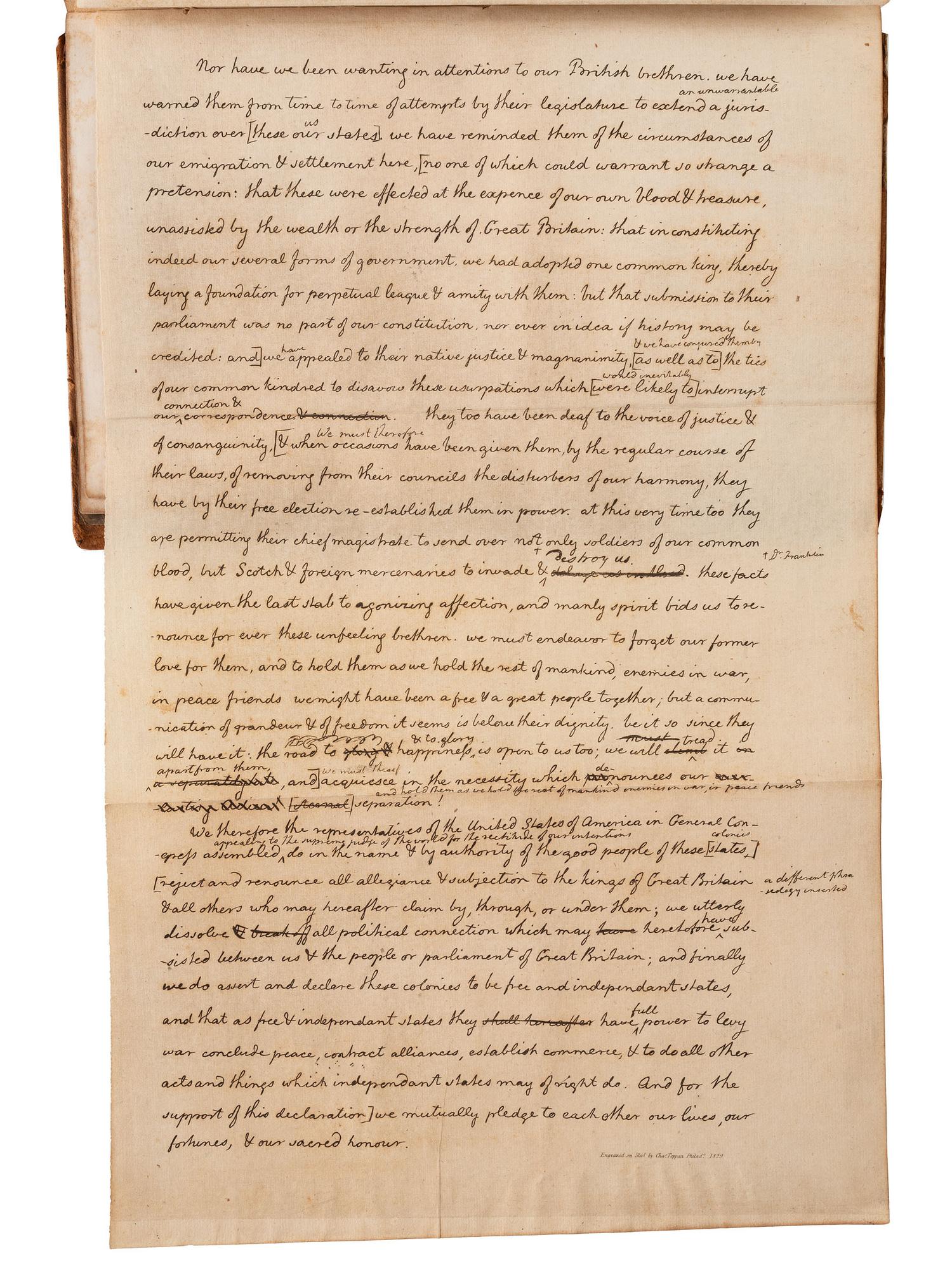 American Biography & History JEFFERSON, Thomas (1743-1826). Memoirs, Correspondence, and Miscellanies from the papers of... Thomas Jefferson Randolph, editor. Charlottesville: F. Carr and Co., 1829.