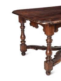 A Continental Baroque Walnut Table