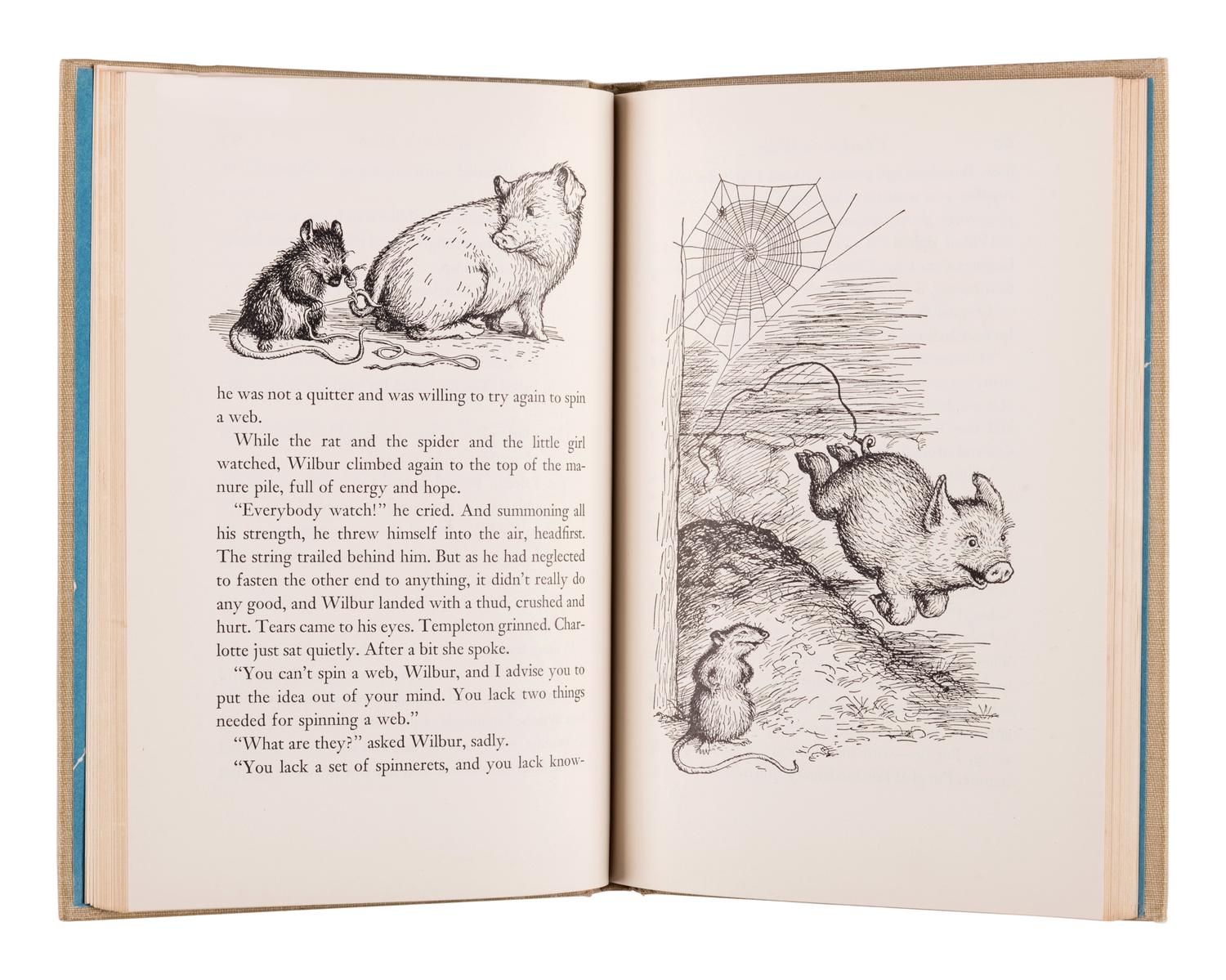 White, Elwyn Brooks (“E.B. White”) (1899-1985). Charlotte’s Web . Garth Williams, illustrator. New York: Harper & Brothers, 1952.