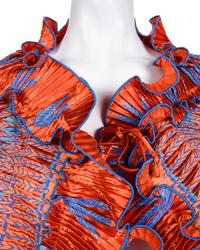 Three Pleated Items: One Zandra Rhodes Bolero and Dress, and One Mary McFadden Dress with Belt, 1980s
