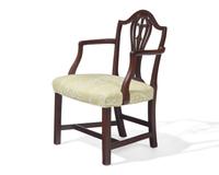 A George III carved mahogany armchair, circa 1790