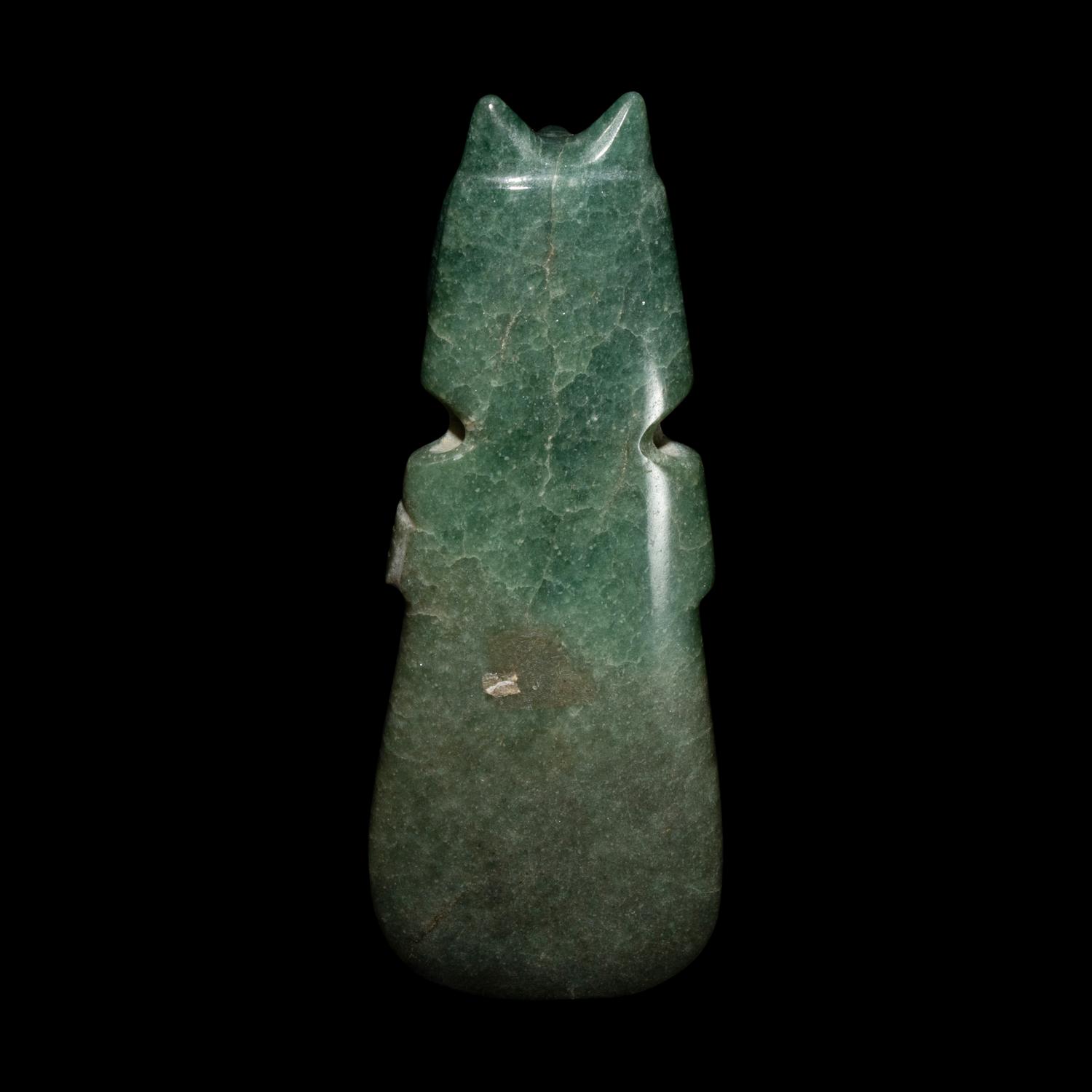 A Costa Rican Jade Axe-God Pendant