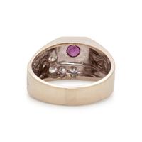 WHITE GOLD, RUBY AND DIAMOND RING