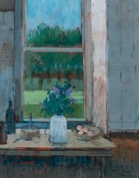 Interior with Lilacs