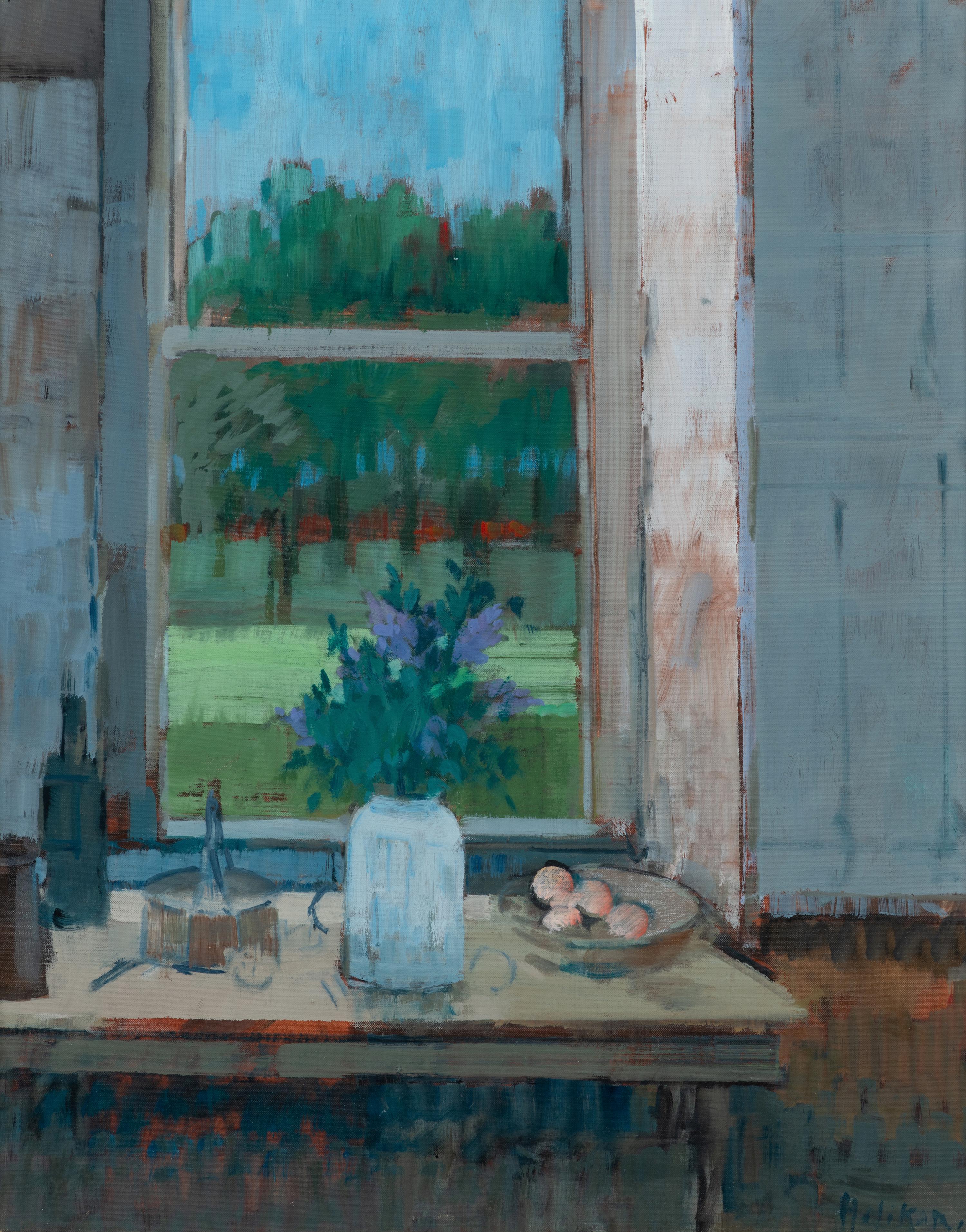 Interior with Lilacs