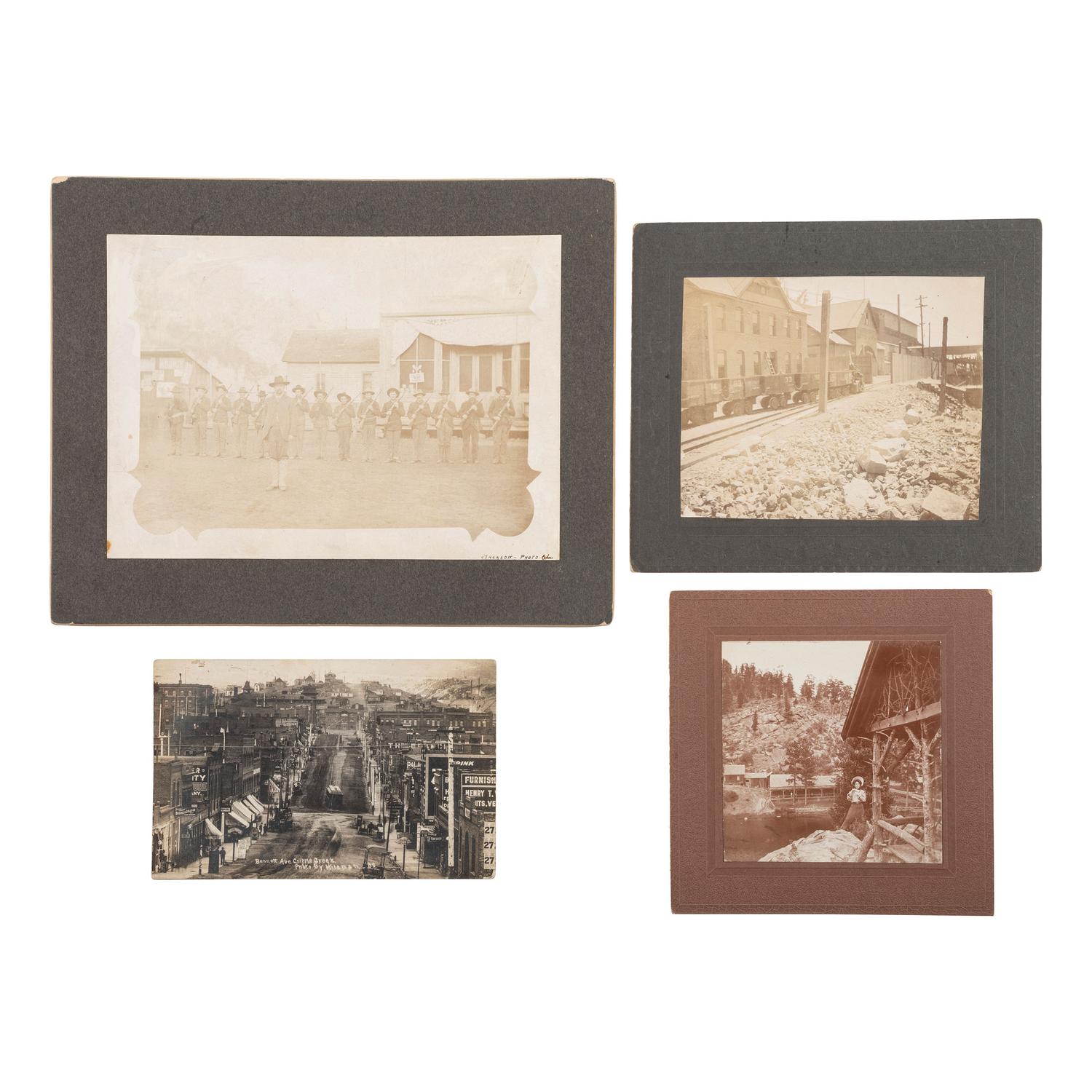 [MINING - COLORADO]. A group of stereoviews, photographs, and ephemera related to Cripple Creek and other mining areas of Colorado, comprising: