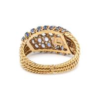 YELLOW GOLD AND SAPPHIRE SET