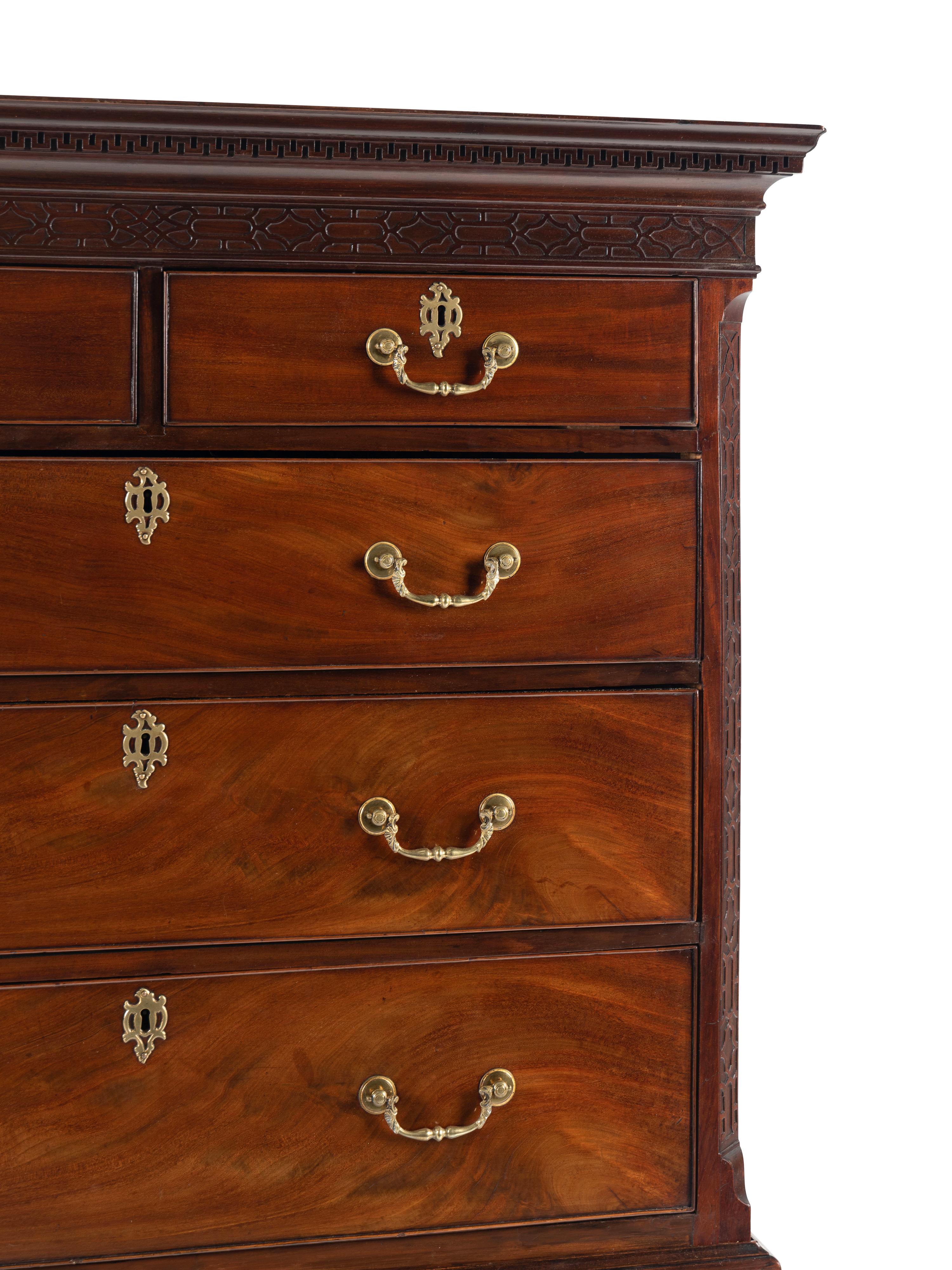 A George III Mahogany Chest on Chest