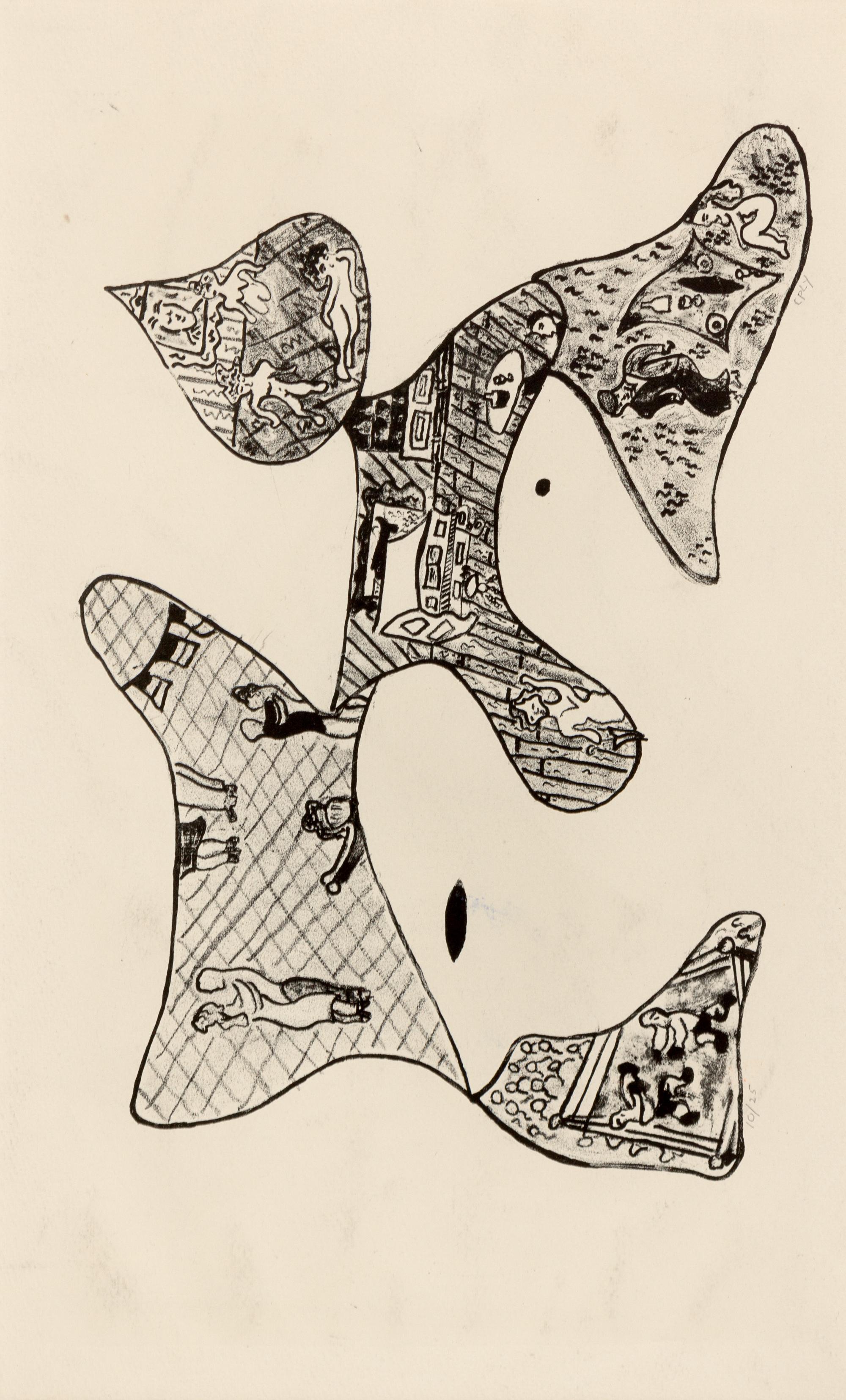 Untitled (Seated Nude and Vignettes from Above)