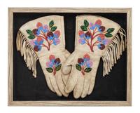 Plateau Beaded Hide Gauntlets
