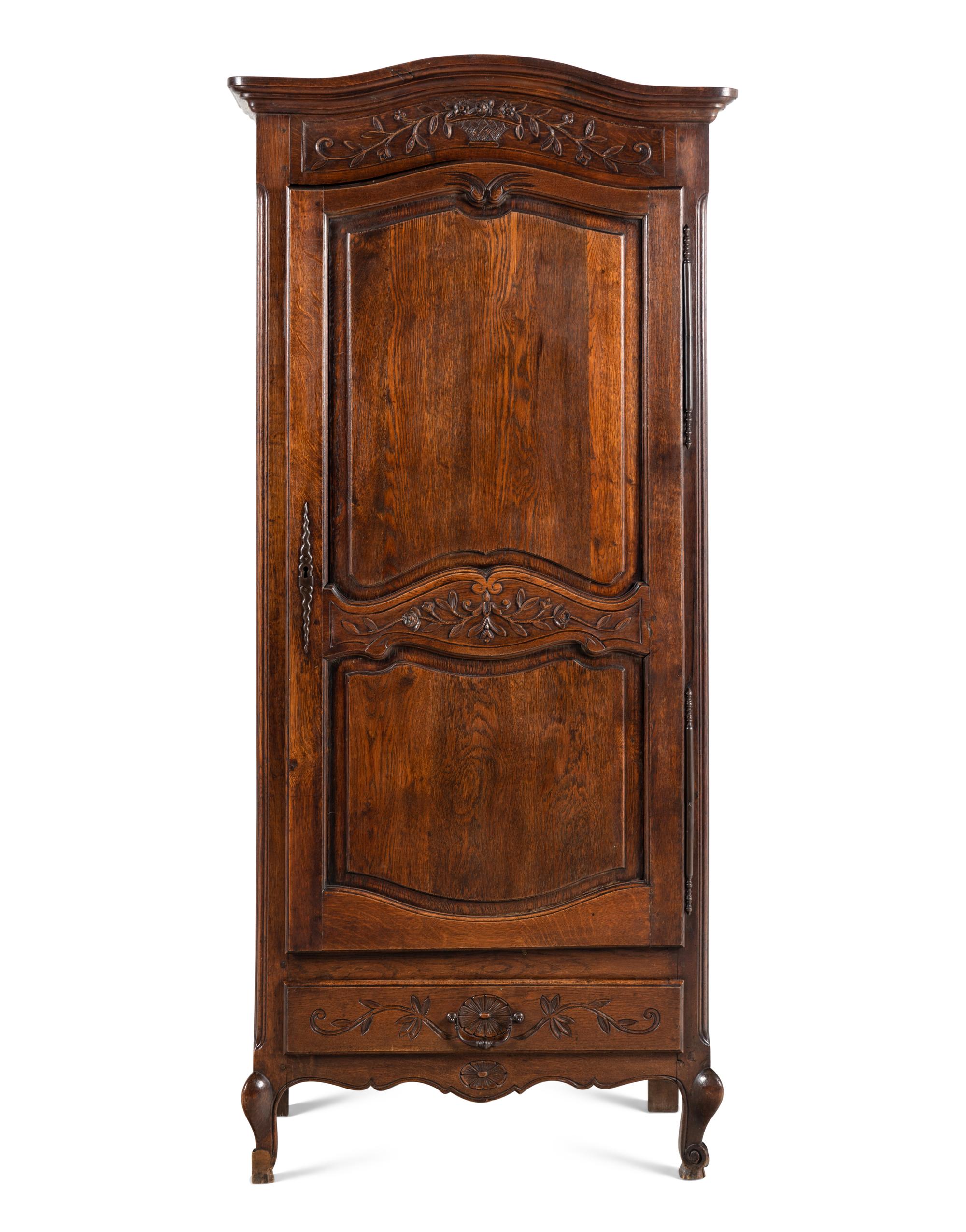 A Louis XV Style Oak Armoire
