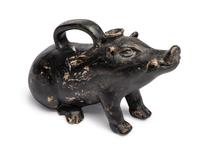 An Apulian Black-Glazed Askos in the Form of a Boar