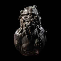 A Roman Bronze Silenus Applique