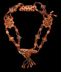 A Set of Tibetan Ritual Bone Apron and Jewelry