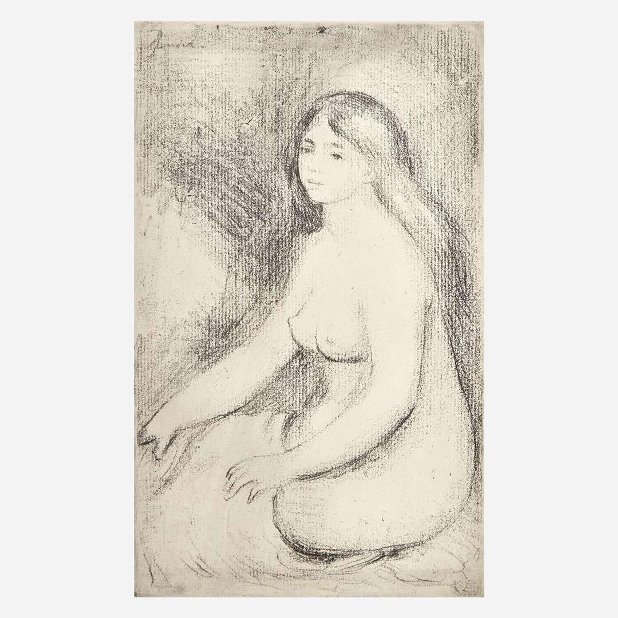 Pierre-Auguste Renoir (French, 1841-1919) Baigneuse Assise (Seated Bather)
