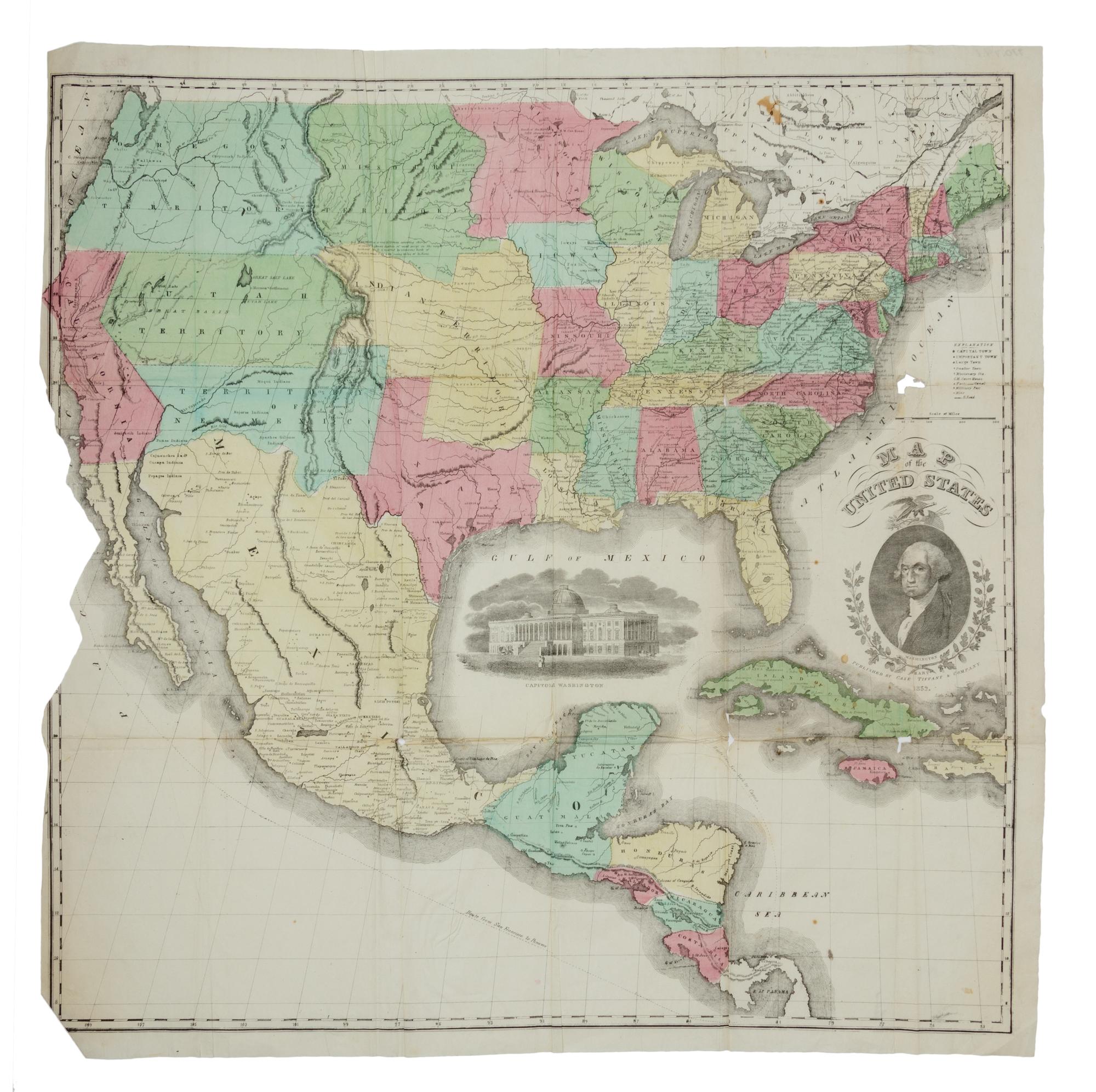 [UNITED STATES]. A group of 2 engraved maps, comprising: