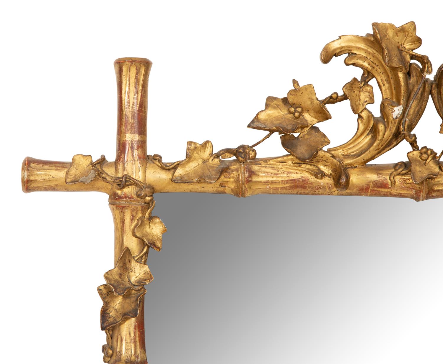 An English Giltwood-Framed Mirror