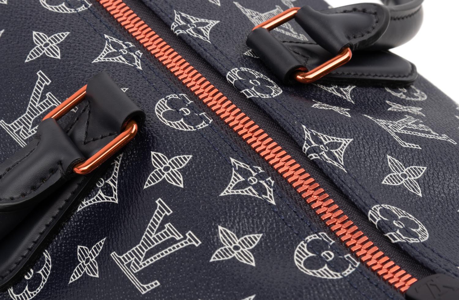 Louis Vuitton Limited Edition Keepall Bandoulière 50 in Monogram Ink Coated Canvas, Upside Down, Fall Winter Precollection 2018