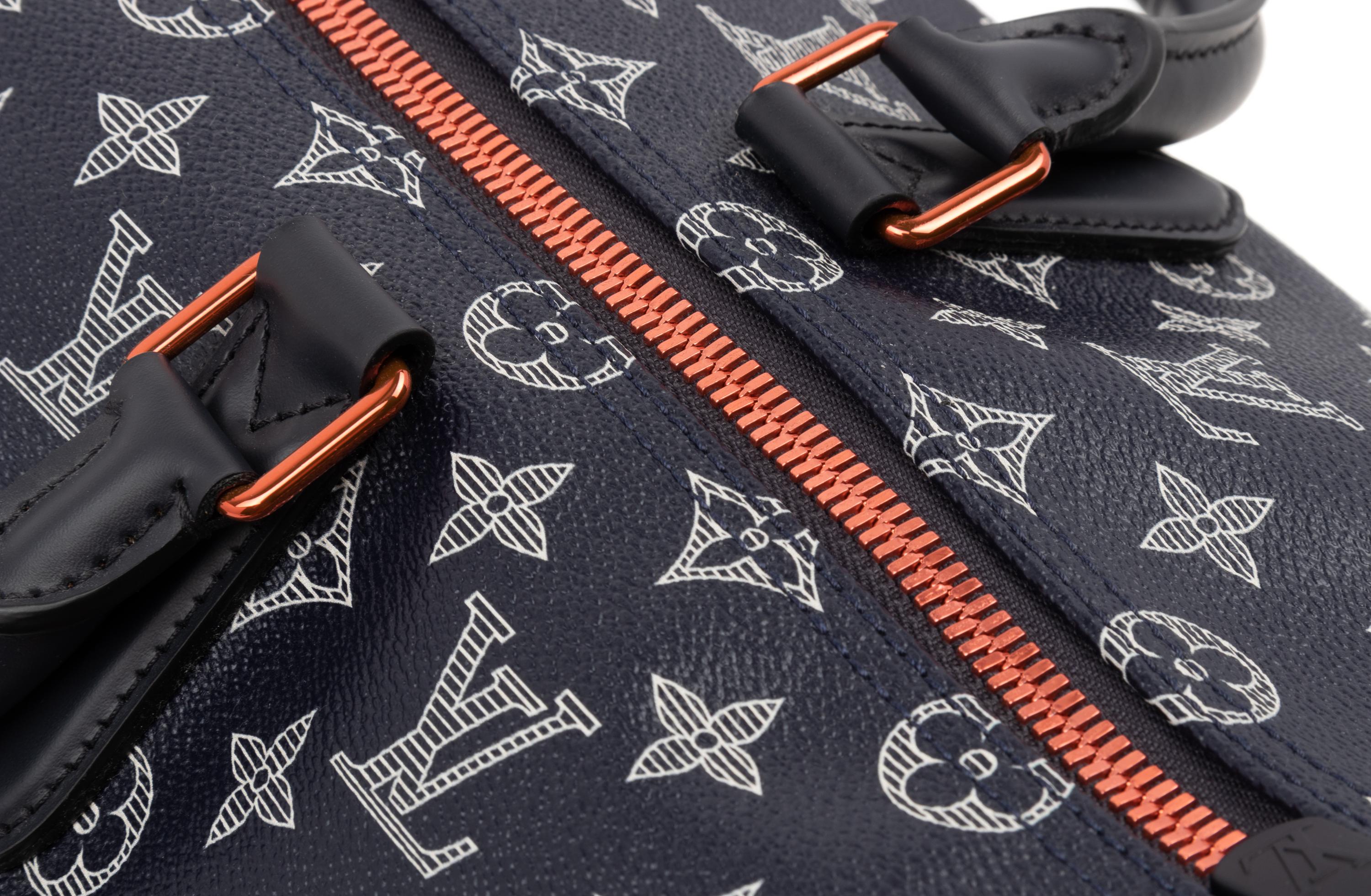 Louis Vuitton Limited Edition Keepall Bandoulière 50 in Monogram Ink Coated Canvas, Upside Down, Fall Winter Precollection 2018