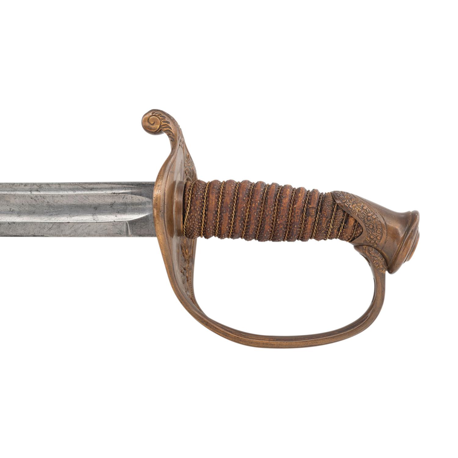 Saurbier Model 1850 Foot Officer's Sword Presented to Lt. J.C. Schoen 8th NY Cavalry & 151 NY Infantry - KIA at Cold Harbor - with CDV