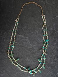 Pueblo Double-strand Turquoise Tab Necklace