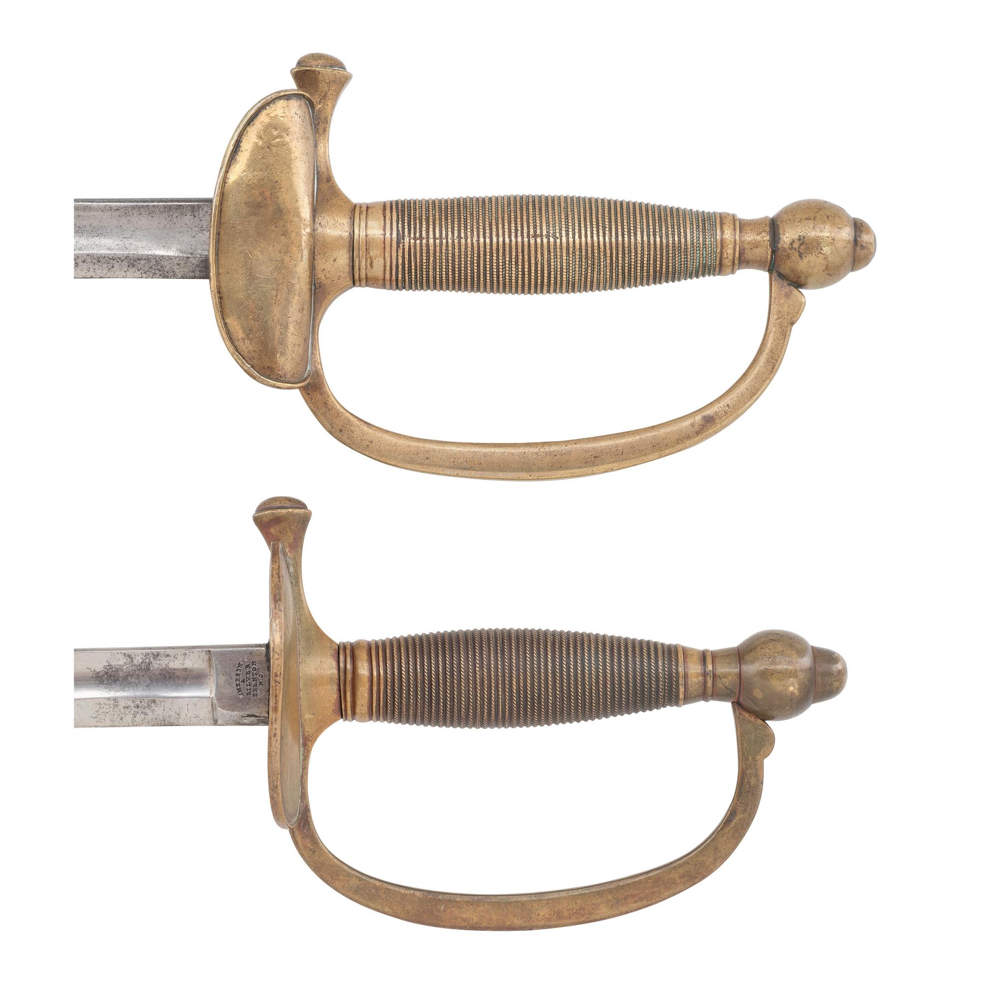 Two US Model 1840 NCO Swords with Scabbards