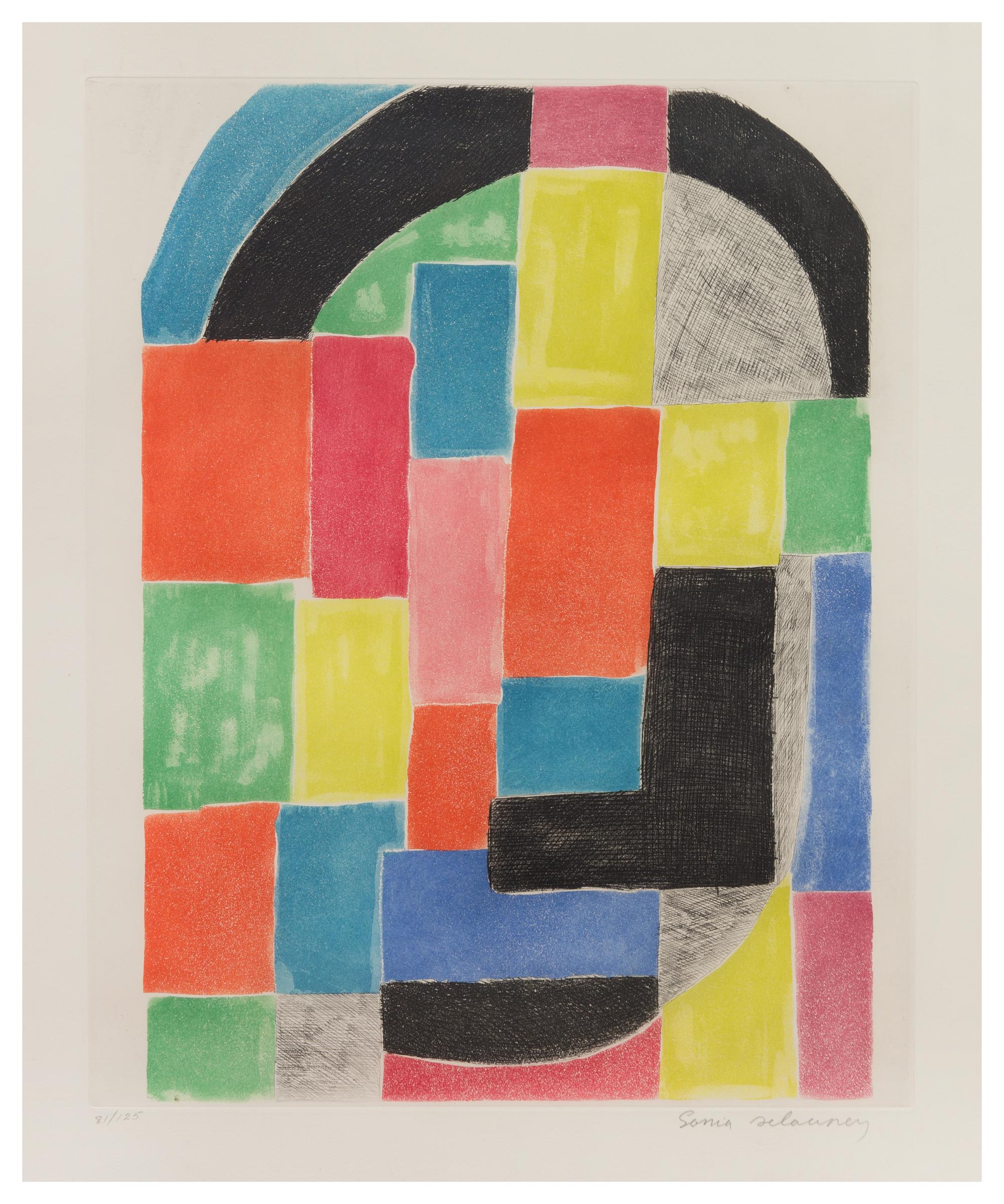 Sonia Delaunay, (Ukranian, 1885-1979), Two Etchings