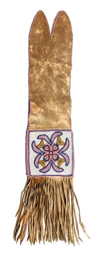 Blackfoot Beaded Pipe Bag Length overall 29 inches — Circa 1900
