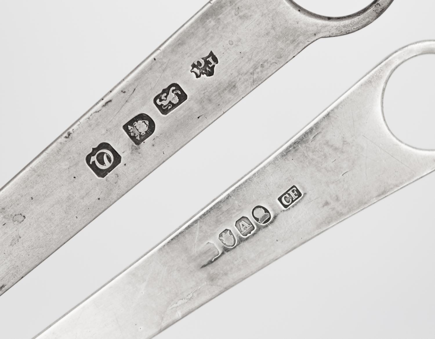 A Group of Four George III Silver Meat Skewers