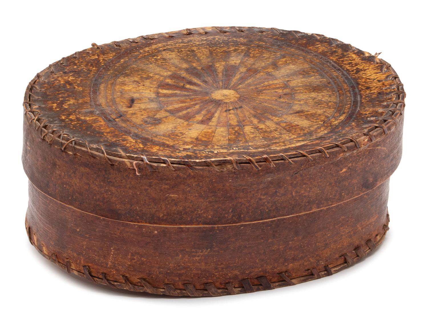 A Paint-Decorated Sinew-Bound Bentwood Box