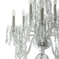 A Georgian Style Cut Glass Ten-Light Chandelier
