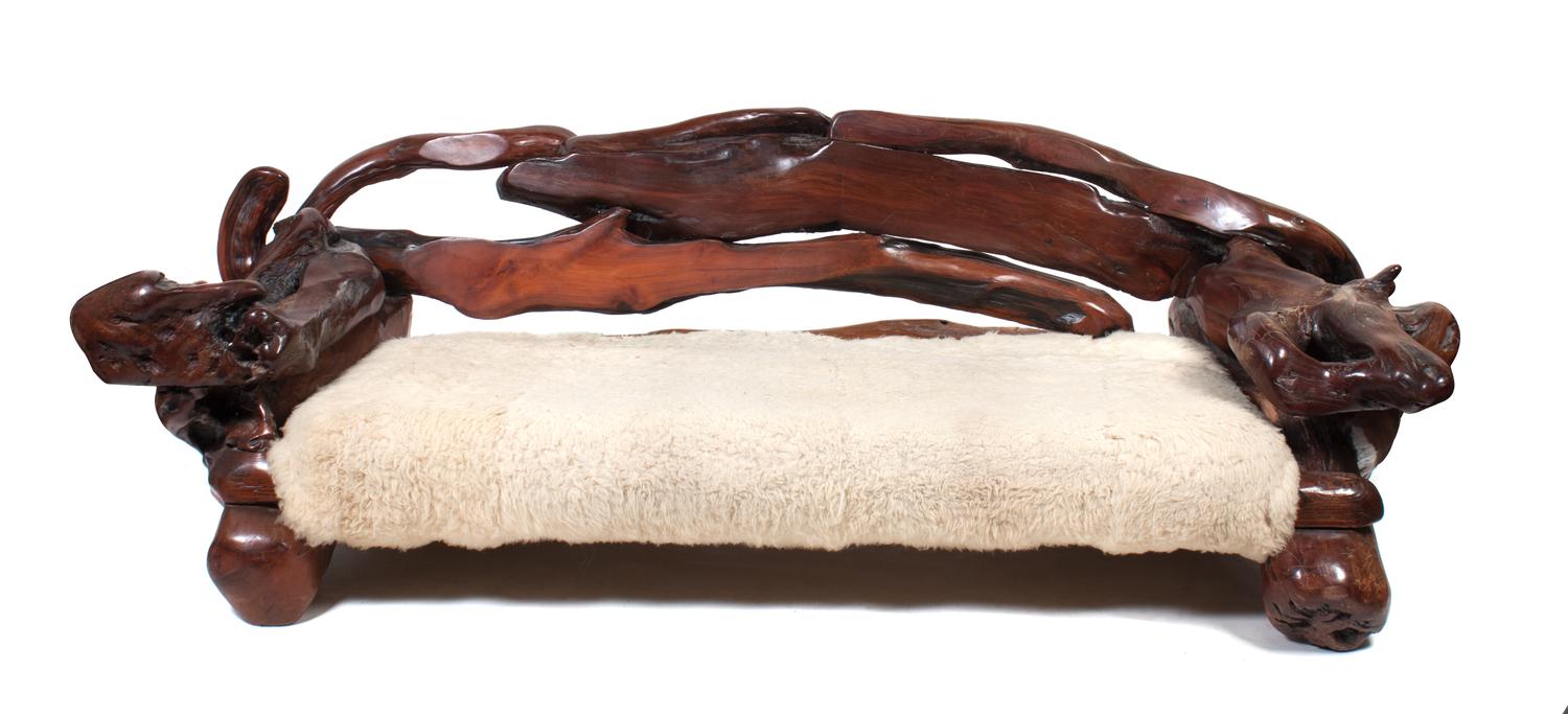A Driftwood Furniture Suite Height of couch 32 x width 100 x depth 42 inches.