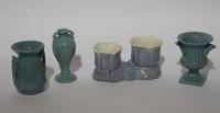A Group of Six Haeger Pottery Table Articles Height of tallest 7 inches. — 1940s