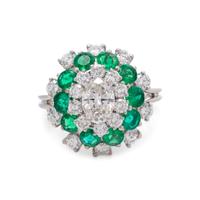 DIAMOND AND EMERALD RING