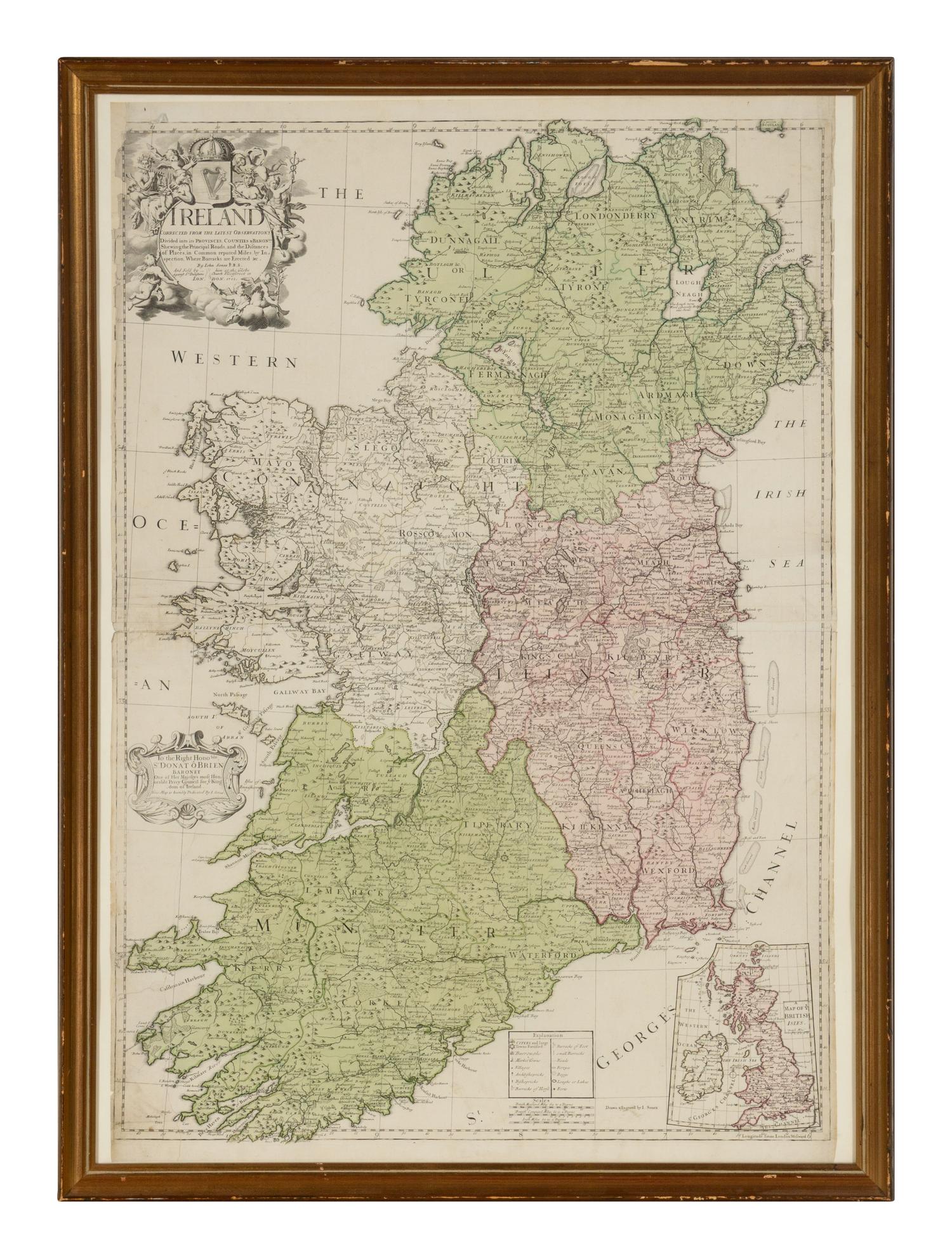 [MAPS]. SENEX, John (1678-1740). Ireland . London, ca. 1712.