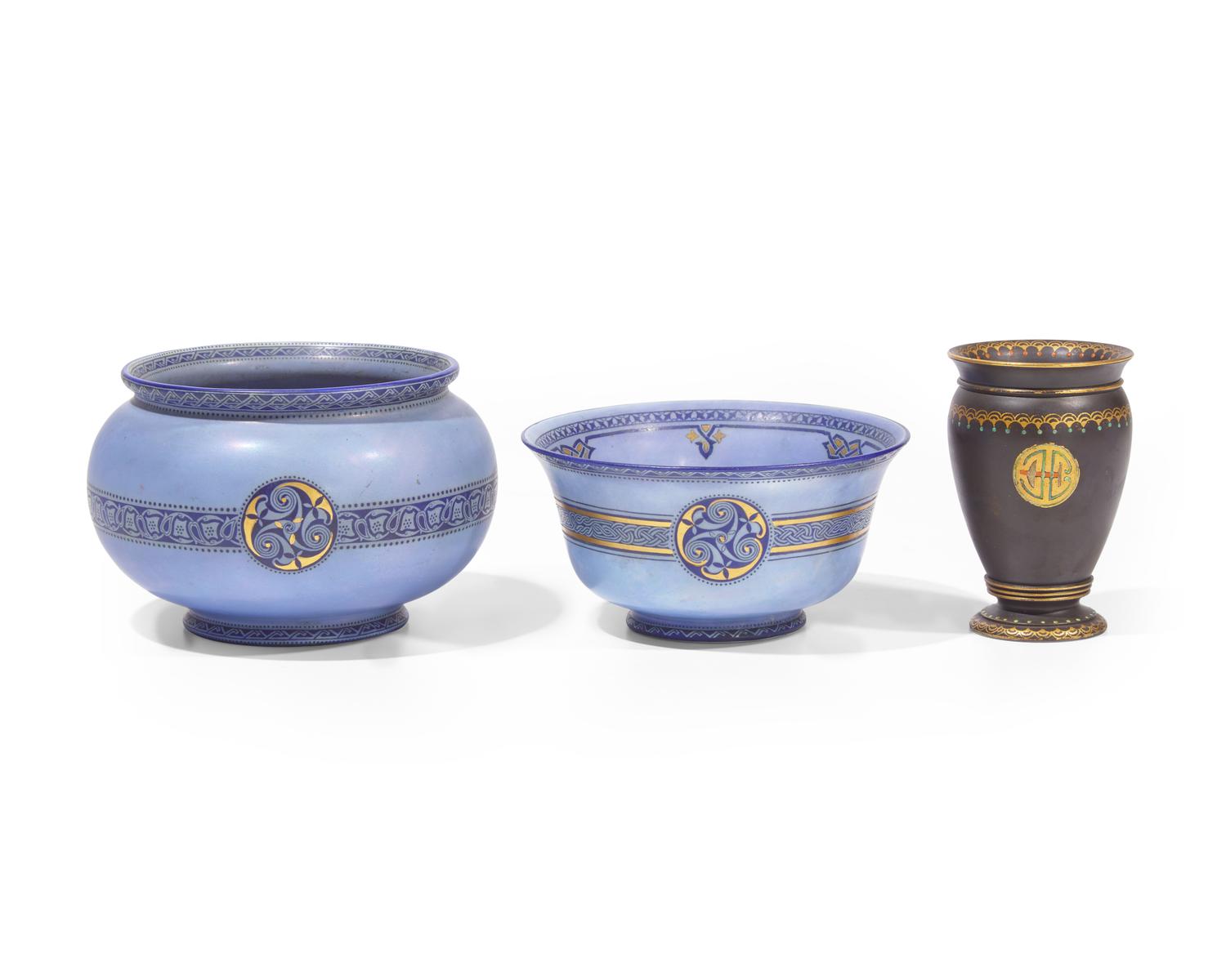 Three Wedgwood 'Celtic Ornaments' Vessels