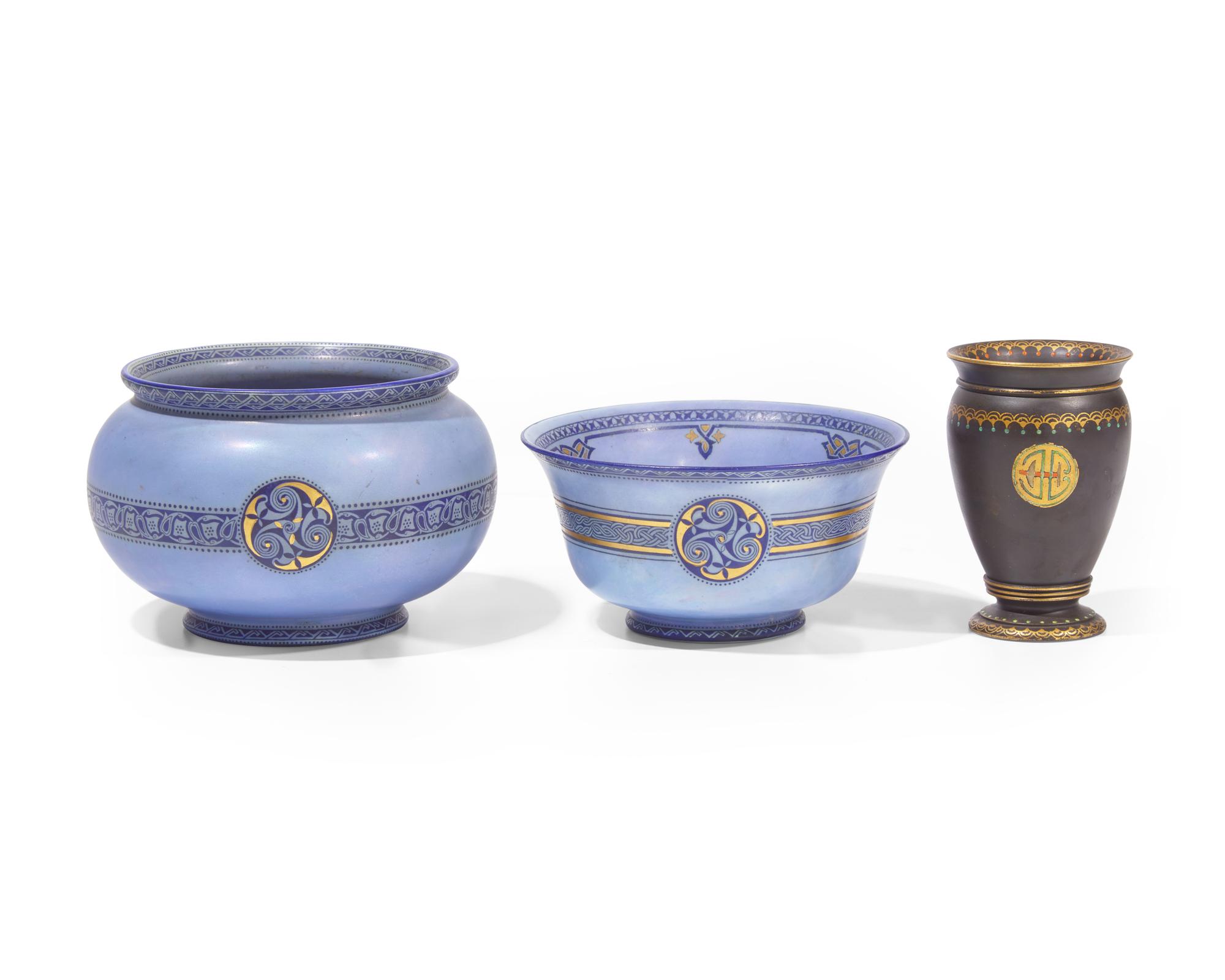 Three Wedgwood 'Celtic Ornaments' Vessels