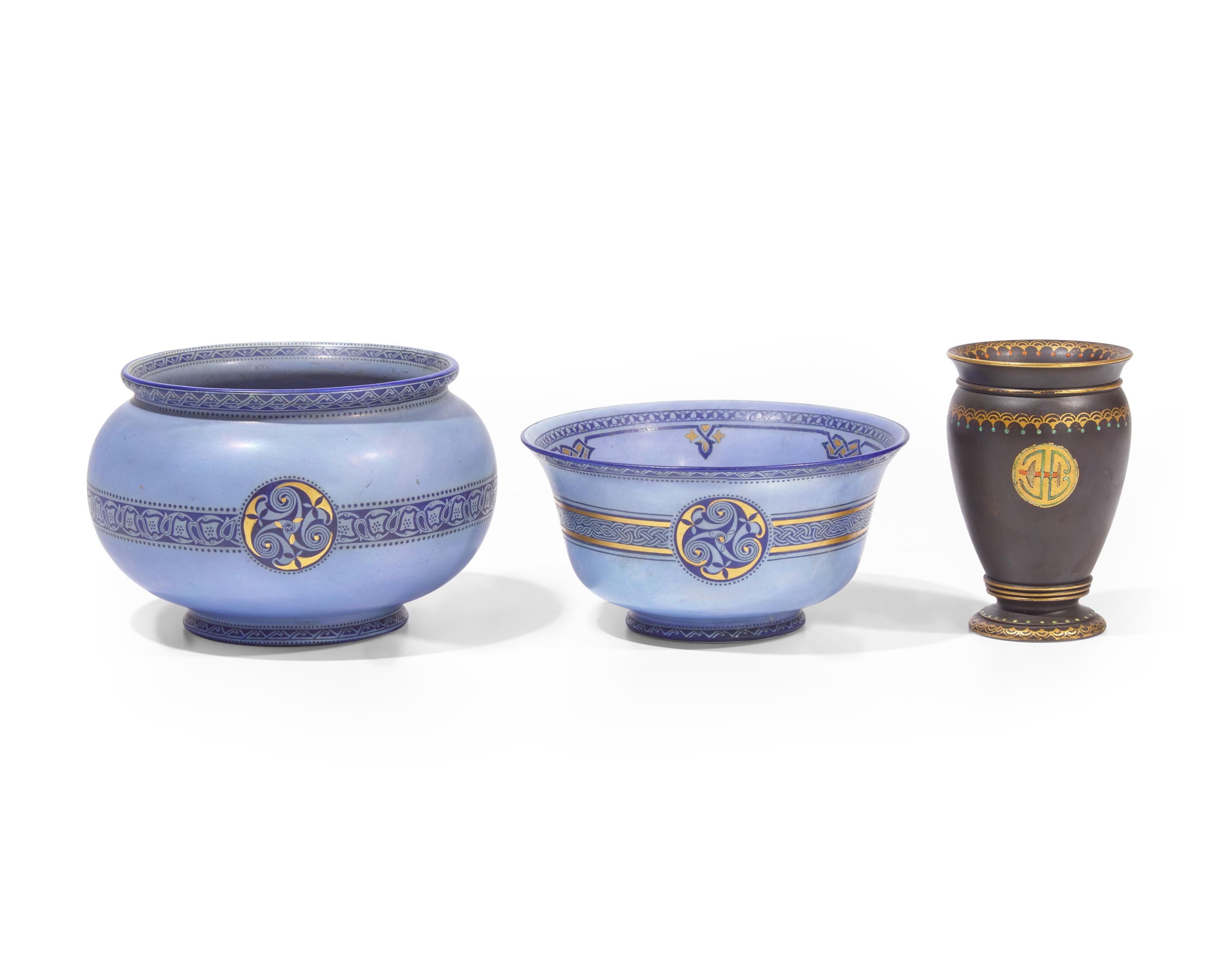 Three Wedgwood 'Celtic Ornaments' Vessels