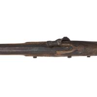 Native American Tacked & Decorated Percussion Trade Gun by Hollis & Sons