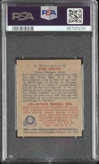 A 1949 Bob Lemon Rookie Baseball Card No. 238 (PSA 2.5 GOOD+)