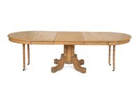 A Painted Pine Oval Dining Table with Faux Bamboo Carving — 20th Century