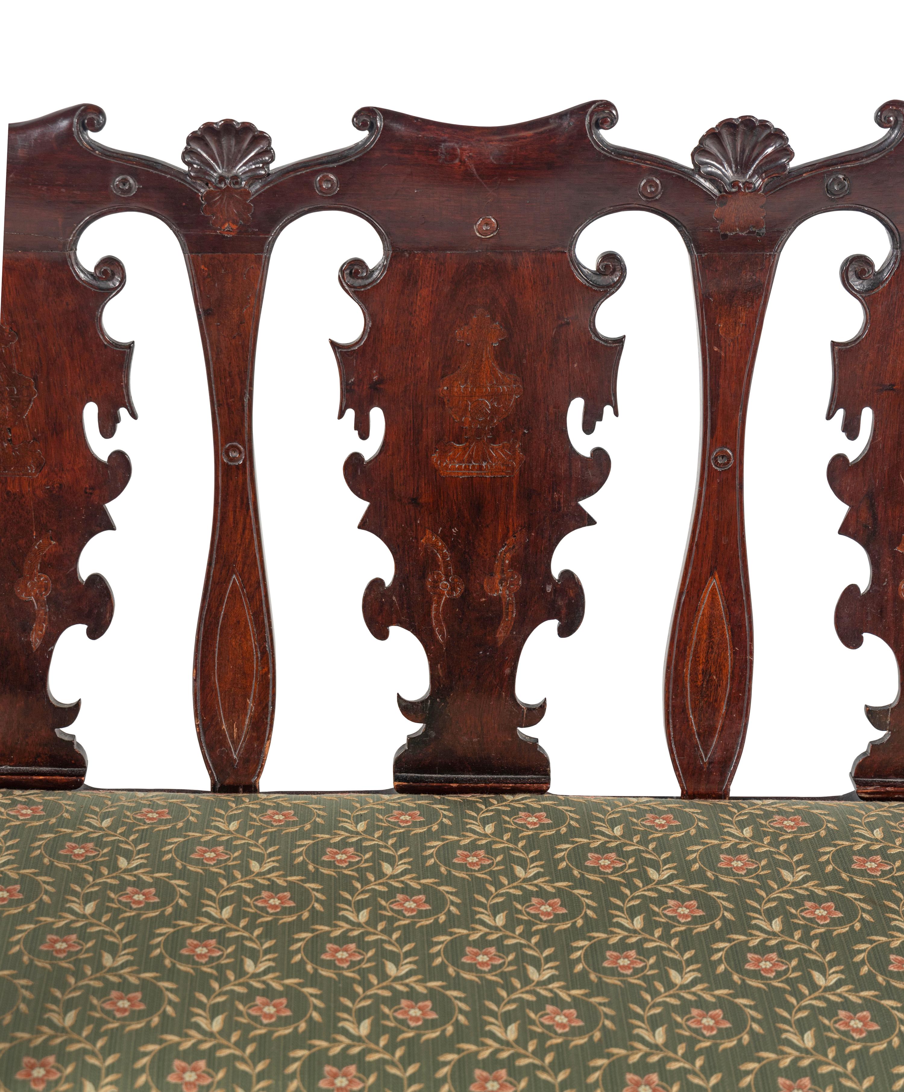 A Portuguese Walnut Quadruple-Back Settee