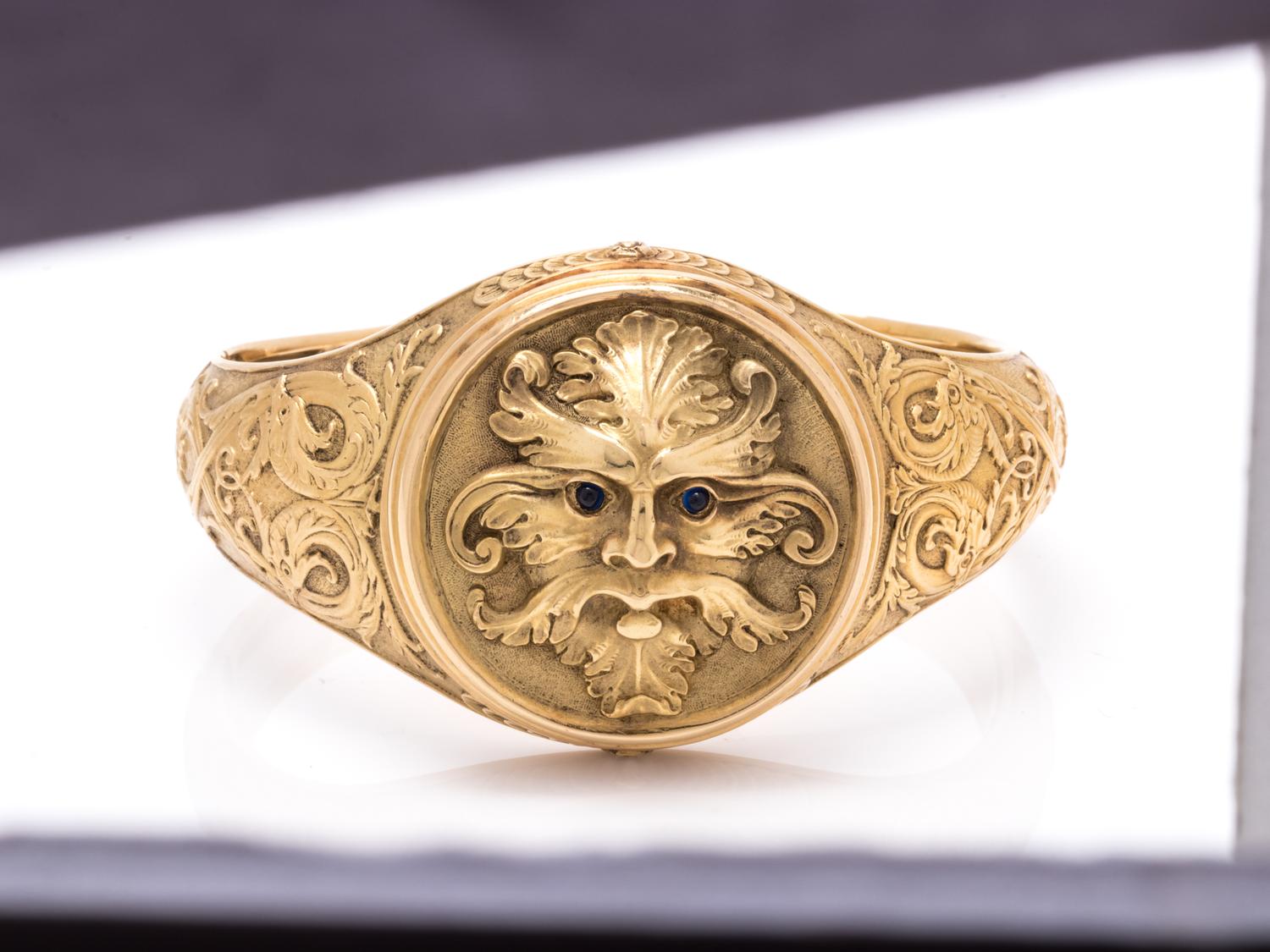 PAUL LANTUCH, YELLOW GOLD BANGLE BRACELET