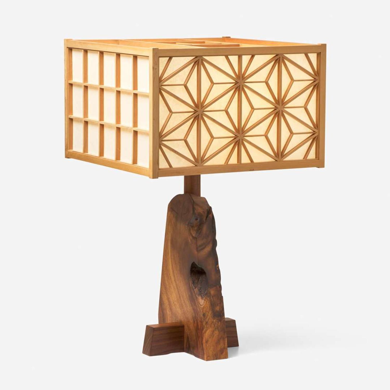 Mira Nakashima (American, b. 1942) "Asa-No-Ha" Table Lamp, George Nakashima Woodworker, New Hope, Pennsylvania, 2008