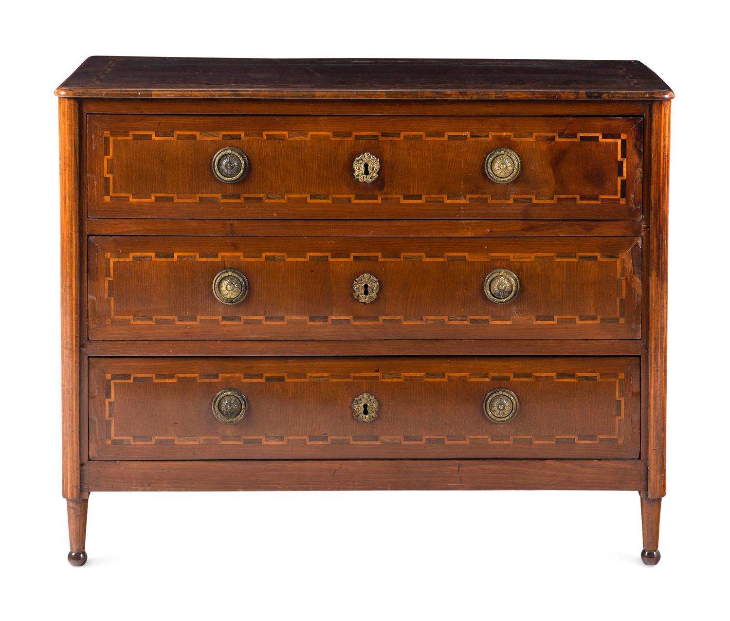 An Empire Fruitwood Chest of Drawers