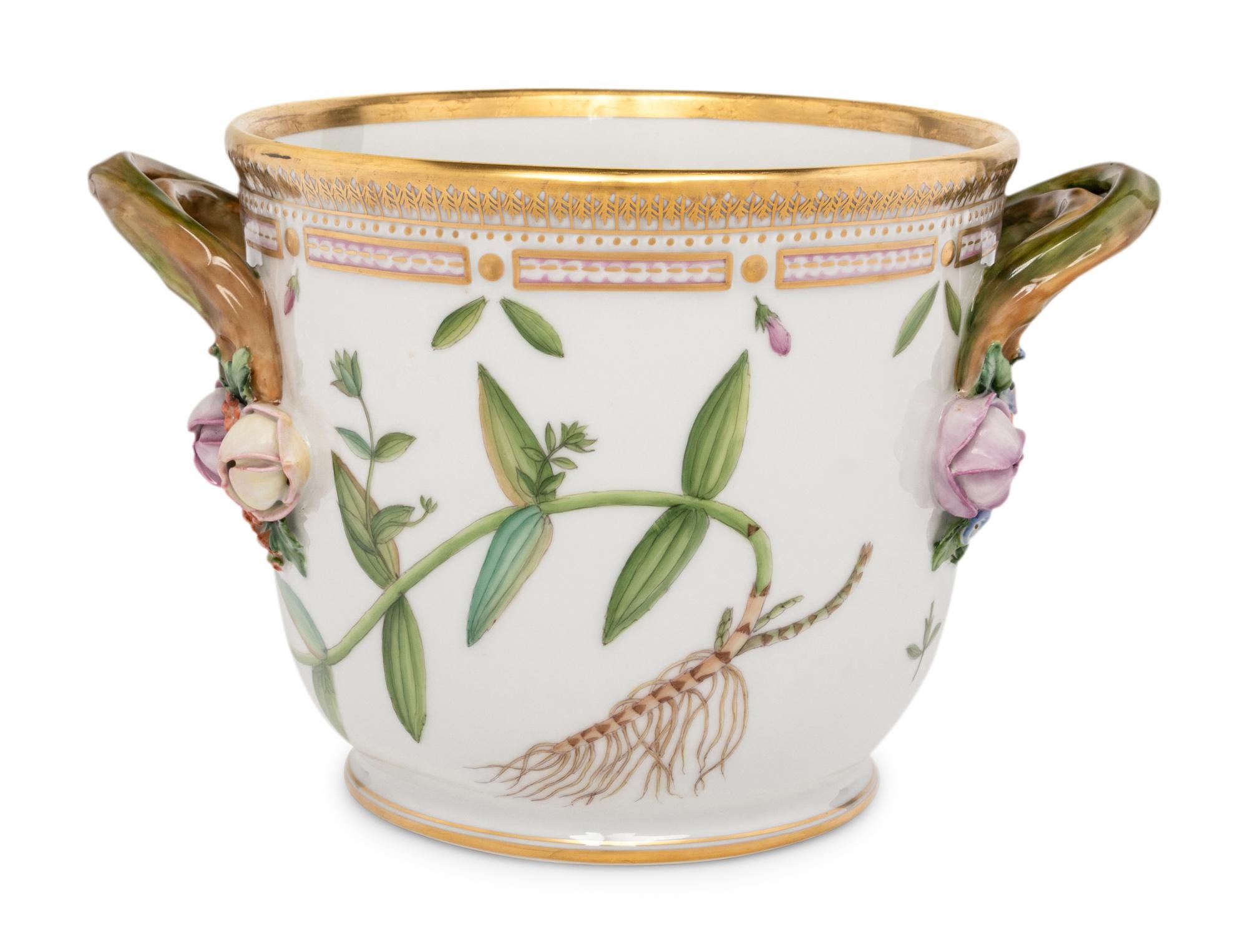 A Royal Copenhagen Flora Danica Porcelain Cache Pot